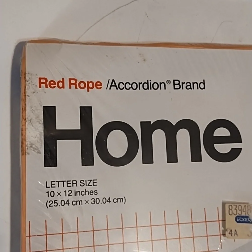 Home Record File with 9 Pockets - Orange and White